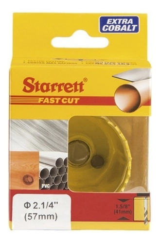 Serra Copo Bi-metal 57mm Fast Cut Fch0214-g Starrett