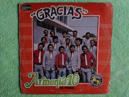 Eam Lp Vinilo Armonia 10 De Piura Gracias 1987 Infopesa Peru