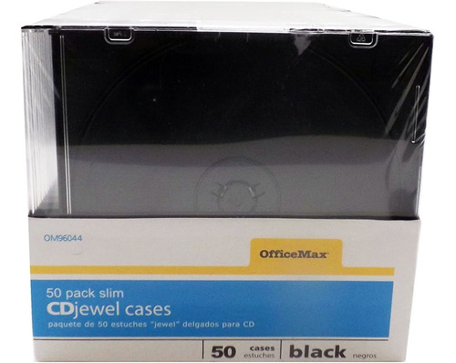 Officemax 50-pack Slimline Cd Jewel Cases