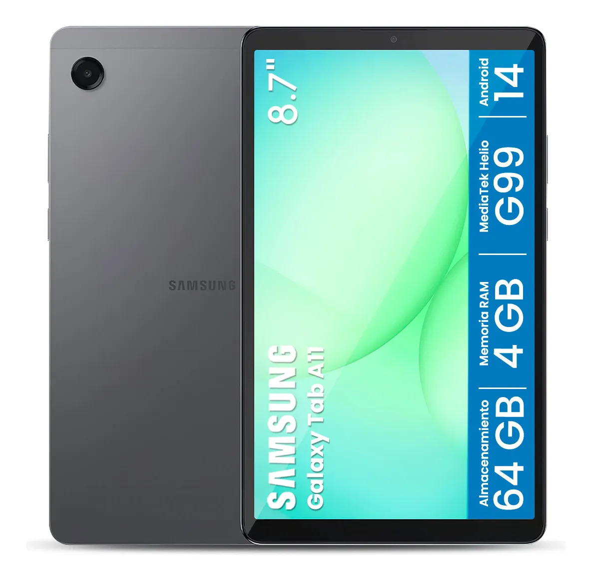 Tablet Samsung Galaxy Tab A11 64 GB 4 GB 8,7" + cinza escuro