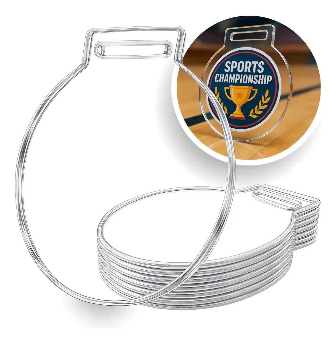 Medalha Acrílico Cristal Redonda Lisa Kit 30 Un 5cm 2mm