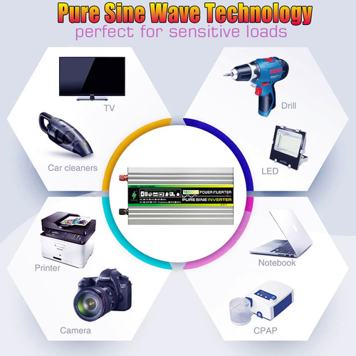 Inversor De Onda Sinusoidal Pura De 18000w Cc 12v Ac220