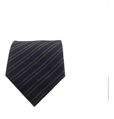 Corbata Seda Diseño Rayas Azul Marino 8cm 976