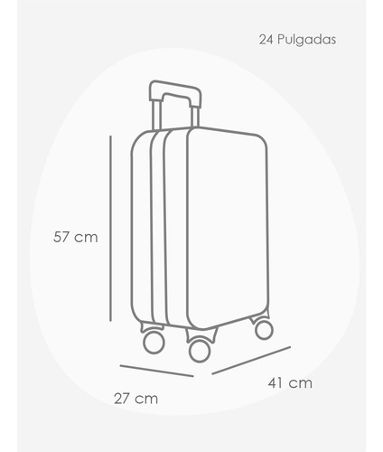 Maleta De Viaje Básica Expandible 24pul Llantas Desmontables