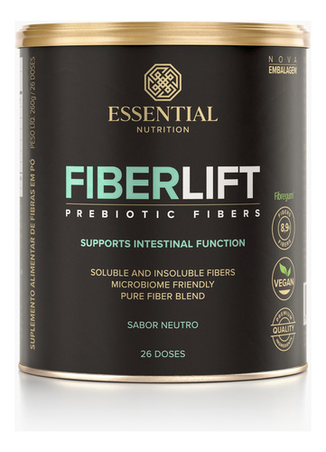 Fiberlift - Prebiótico (5 Fibras) Essential Nutrition - 260g