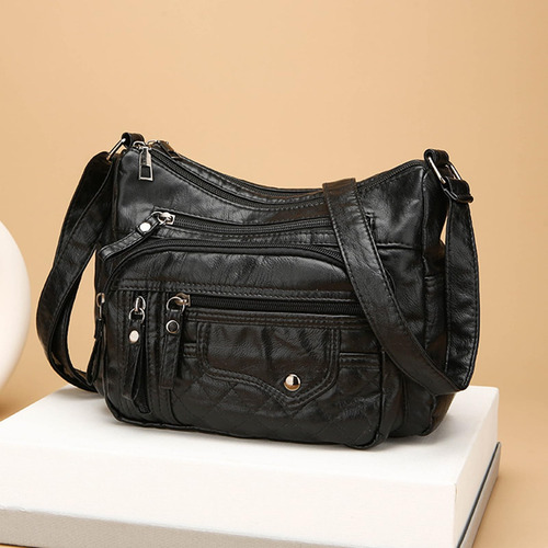 Bolso Bandolera De Piel Multicompartimento Versátil