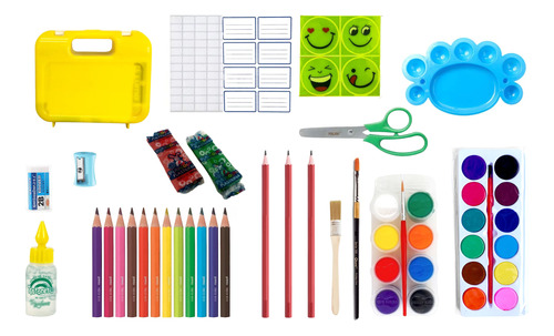 Set Útiles Escolares Jardin Valija Kit Combo Completo 