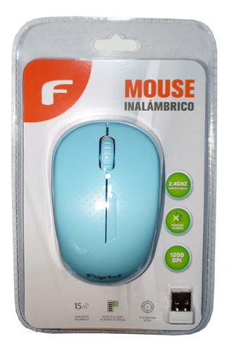 Mouse Inalámbrico Fujitel Celeste 