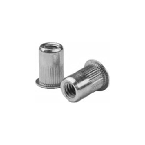 Rivettuera Gr Rnd Cuerpo Estriado LG Flng Hd Acero Zinc Clr