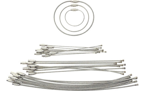 Paquete De 30 Llaveros De Cable De Alambre -...