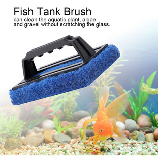 iFCOW Fish Tank Scrubber Acuario Fish Tank Cepillo de limpieza de algas de vidrio limpiador de acuario herramienta de limpieza 