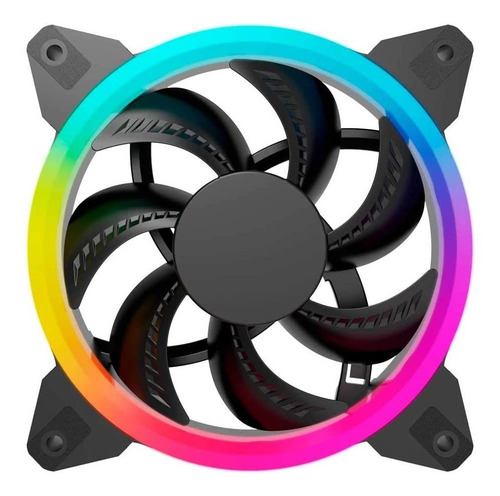 Imagen 2 de 3 de Ventilador Oceltot/gamer/120mm/iluminacion Arcoiris