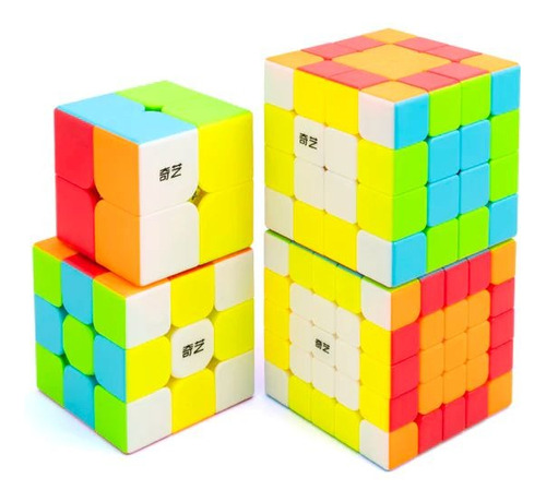 Pack De Cubos Qiyi 2x2 - 5x5 Premium Stickerless