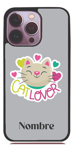 Funda Personalizable Nombre Cat Lover V1 Para Samsung
