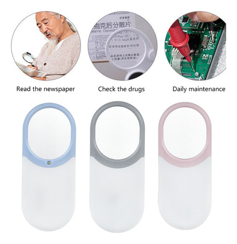 (r)small Pocket Magnifying Glass 10x With Led Light For Read