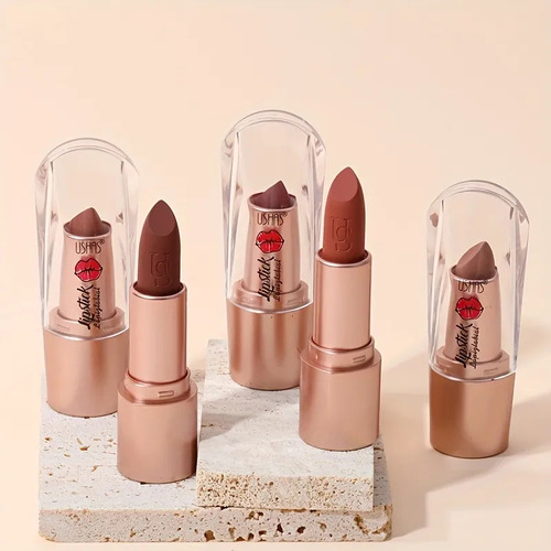 Labiales Cremosos Ushas Tonos Tierra Matte Nude Maquillaje