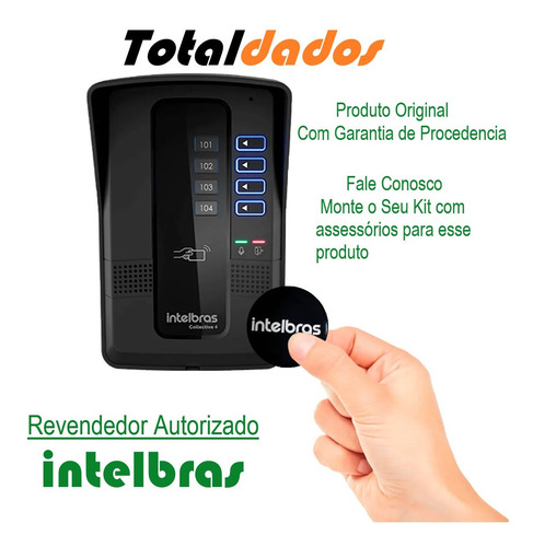 Imagem 5 de 5 de Kit Central Porteiro Collective 4 Tdmi 8 Xid1000 Intelbras