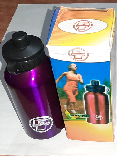 Imagen 3 de 7 de Termo De Aluminio Filtro Morado Para Bicicleta Gt 400ml