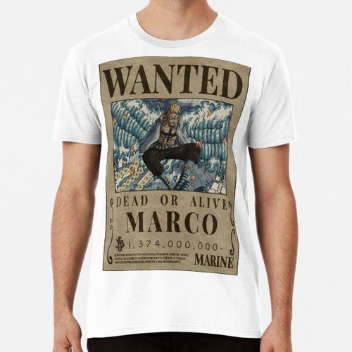 Remera Bounty Marco The Fenix One Piece Wanted Poster Algodo