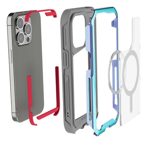 . Funda Ghostek Atomic Para iPhone 15 Pro Aluminio Prismatic