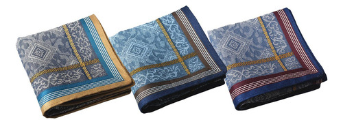 3x Pañuelos De Algodón Para Hombre Pañuelos Jacquard
