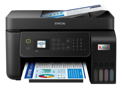 Imagem 1 de 2 de Impressora a cor multifuncional Epson EcoTank L5290 com wifi preta 110V