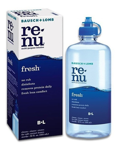 Imagen 3 de 4 de Renu Fresh 500ml X2 Solución Multiproposito Lentes Contacto