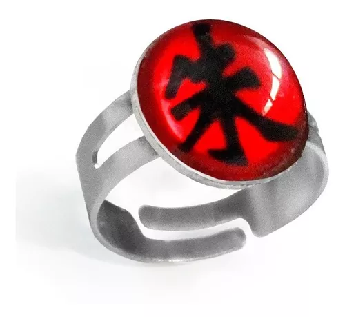 Anel Akatsuki Vermelho Itachi Ajustável Ao Dedo Naruto em Promoção