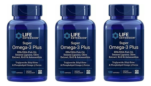 3 Super Omega 3 Plus X 120 Caps - Unidad a $247000