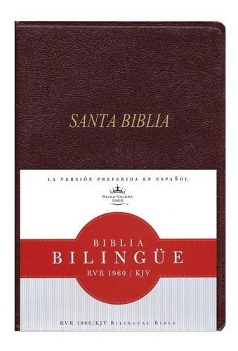 Biblia Bilingue Inglés Español Idiomas Rvr - King James Rojo