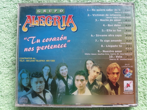 Eam Cd Grupo Alegria Tu Corazon Nos Pertenece 2000 Americo