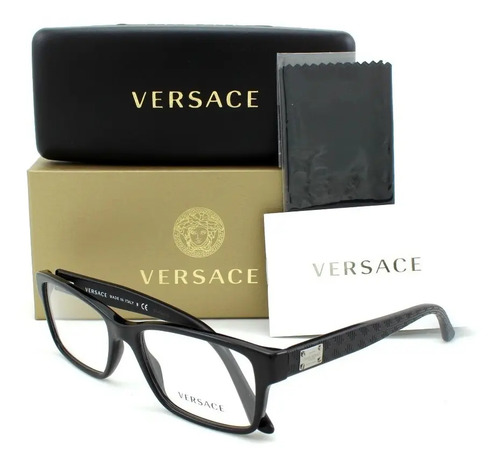 Lentes Versace Oftalmico Ve3198 Gb1 Black Original Nuevo | Meses sin  intereses