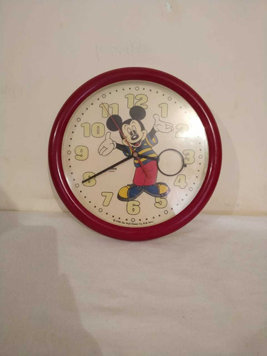 Reloj De Pared, Timco, Mickey Mouse De 1990. Blanco (Usado)
