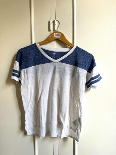 Remera Old Navy Blanca Y Azul Importada