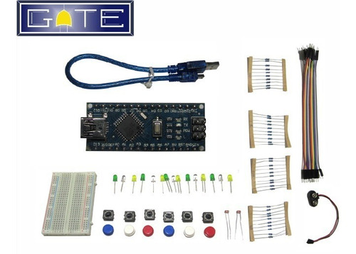 Arduino Nano V 3.0 + Cabo Usb + Kit Iniciante + Protoboard