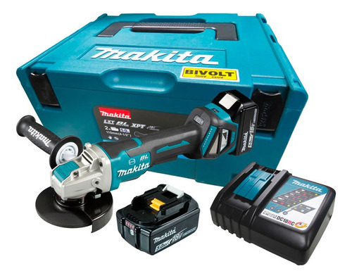 Esmerilhadeira A Bateria 5 Dga519rtj 18v Bivolt Makita Cor Azul-turquesa Frequência 60 110v/220v