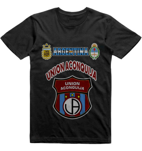 Remera Algodon Negra Union Aconquija Catamarca