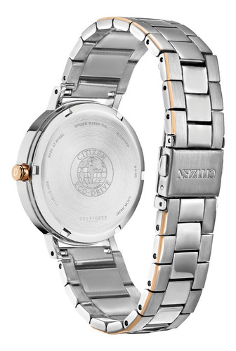 Reloj Citizen 61240 Em0766-50a Mujer Drive Ltr Color de la correa Plateado Color del bisel Plateado Color del fondo Plateado 61240
