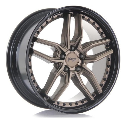 Rin Niche M195-methos 19x8.5 5x114.3 Color Bronce/negro