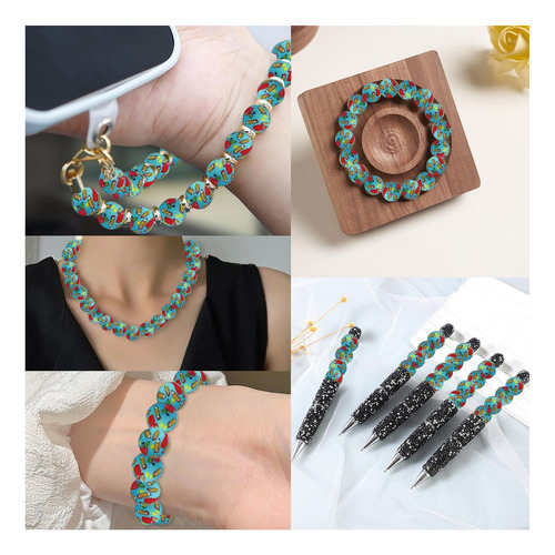 Beads Focal Juego De Pulseras Redondas De Lápiz Y Llave De
