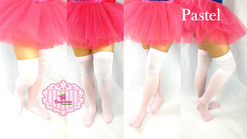 Calceta Media Over Knee Rayada Lolita Moda Japonesa Delgada