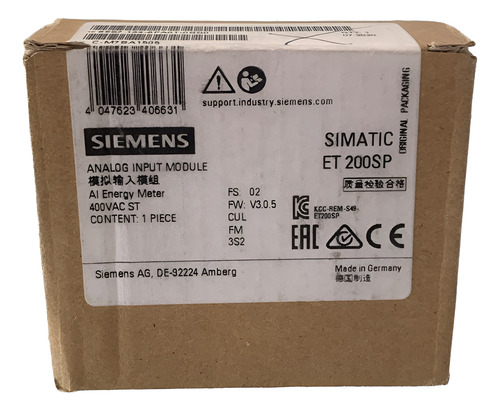 Siemens 6es7134-6pa01-0bd0 Analog Input Module