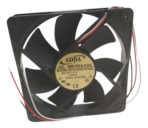 Cooler Ventilador 12v 12x12x2,5cm Dc12v 0.44a Ad1212hs-a73gl