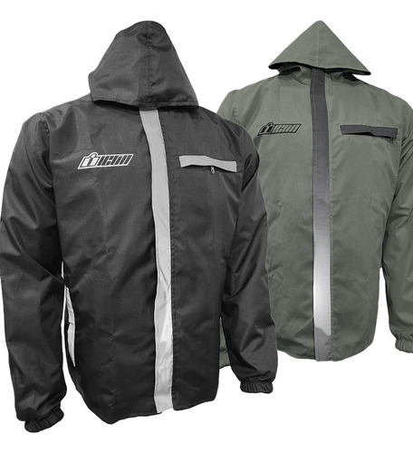 Chaqueta Doble Faz Tipo Icon Semi Impermeable Moto Promo