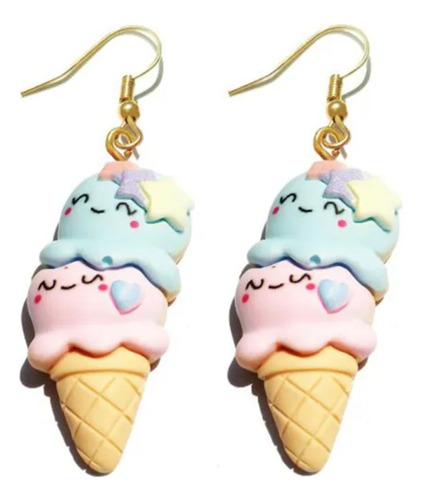 Aretes Kawai Helado Sonriente 