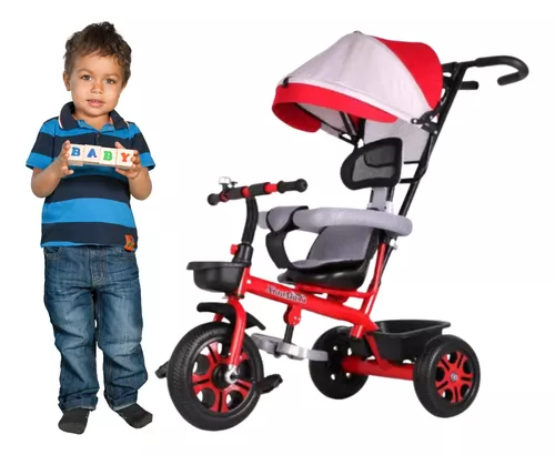 Triciclo Infantil Com Empurrador Bebe Motoca Menino Menina