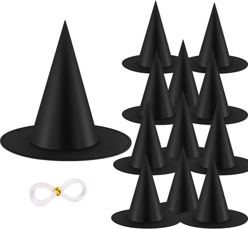 Kspowwin 12pcs Halloween Witch Hats Accesorio De Disfraces D
