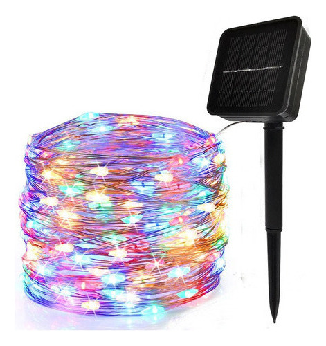 Flashing Navidad Solar 300 Leds 30m 8 Modos De Luz