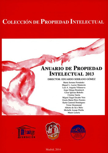 Libro Anuario De Propiedad Intelectual 2013