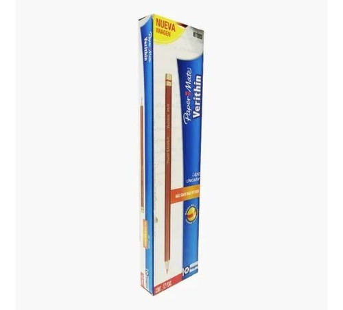Lapiz Checador Paper Mate Rojo Hexagonal 12 Pzas